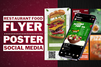 design restaurant food poster or social media food post design or flyer