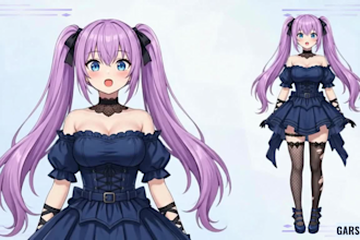 design and rig 2d anime vtuber live2d model vtuber avatar rigging nsfw vtuber