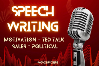 write a powerful speech for motivation, ted talks, debates and public speaking