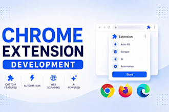 build a custom chrome extension for automation, ai, web scraping