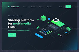 create the lottie json animation for the landing page