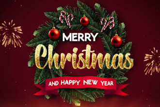 make christmas santa delivering gifts greeting video card