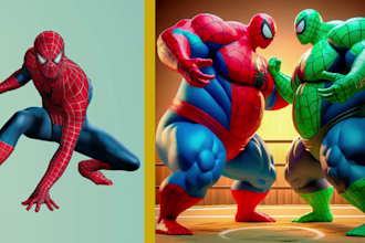 make superhero ai transformation videos for youtube