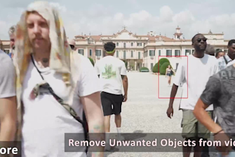 remove unwanted object, text from video vfx
