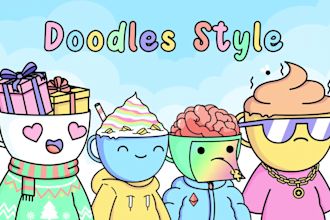 draw nft characters for your nft collection in doodle style