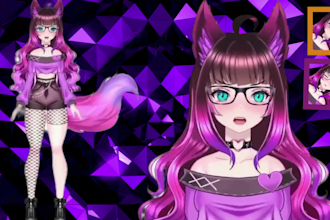 draw and rig live2d vtuber model, 2dvtuber anime avatar, vtuber commission