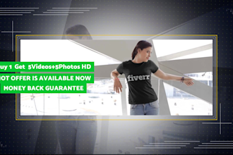 create 5 tshirt video mockup HD realistic apparel mock up