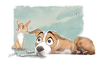 draw pet into cartoon caricature