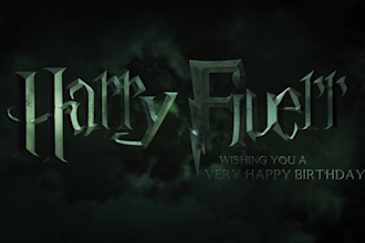 make a harry potter style happy birthday video intro