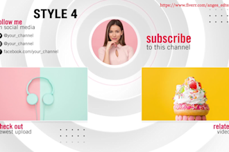 do custom youtube end card end screen outro video