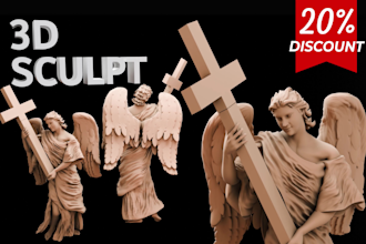 sculpt 3d characters, 3d dnd, 3d fantasy for 3d printing in blender