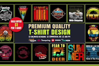 do 90s retro vintage custom typography bulk t shirt design