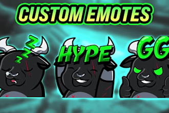 create professional and amazing twitch emotes