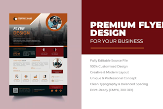 design modern professional and eye catching flyers