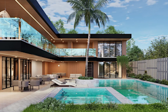 do 3d landscape design, backyard, patio, pool and garden rendering