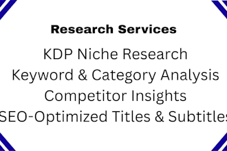 research profitable KDP niches, keywords and categories