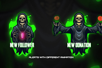 create animated twitch alert package for streamers