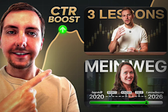 design high CTR finance and business youtube thumbnails