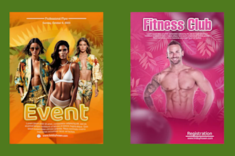 design animated flyer or motion poster and promotion ads