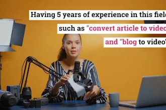 convert article to video,blog post or text to videos