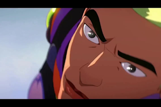 make 2d cartoon music video, 2d japanese style, anime fight