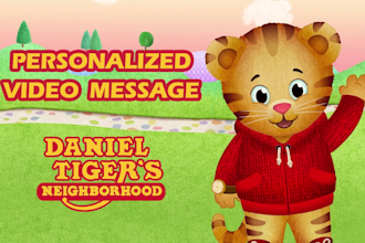 create a personalized message from daniel tiger