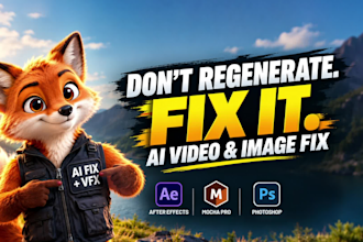 fix ai video flaws, remove object, logo, artifacts and text