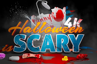 create 7 different scary horror intro logo animation in 24h