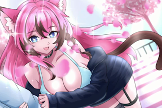 draw anime art and illustration for pfp vtuber oc