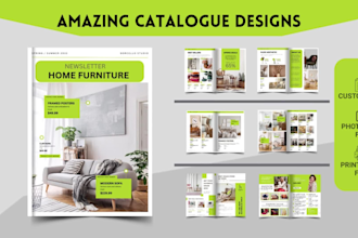 design creative product catalog, sales brochure, or lookbook