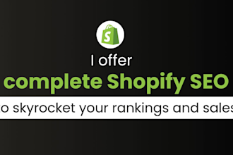 do complete shopify seo to improve ecommerce ranking, sales, and traffic