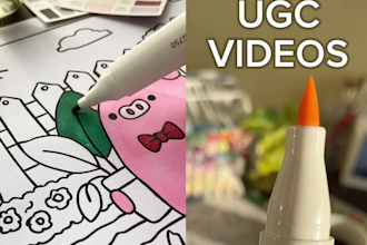 do ugc video coloring pages of your book for social media or amazon kdp ads