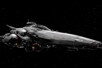create realistic 3d spaceship design and model
