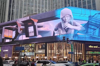 do 3d anamorphic design, led screen, display billboard animation,cgi ads product
