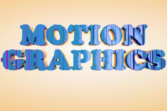 create custom made, short 3d motion graphic animation or gif