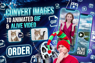 create still images into an animated GIF and photo to alive video