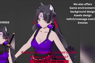 do 3d models for vrchat games animation environment map level scene design