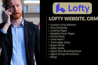 setup lofty website text email alert reports neighbourhood page lead engagement