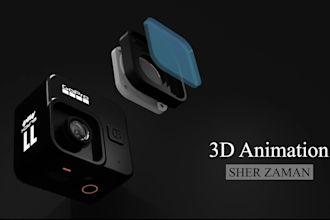 3d product and explaining animation video