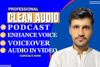 do audio editing, background noise reduction, clean and fix audio of your video