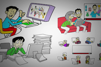 create a custom whiteboard animation explainer and doodle video