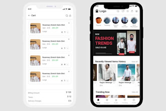 do mobile app UI UX design and prototype in figma