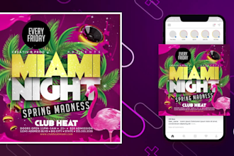 animate flyer or create animated motion flyer, poster for event, party or club