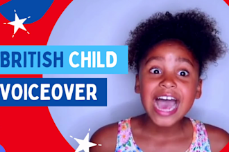 record a young british girl voice over