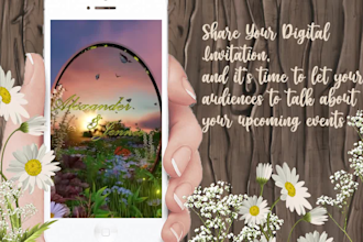design an awesome 3d animated digital wedding invitation