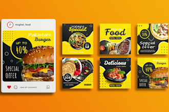 design social media posts graphics for facebook, instagram