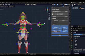 rig your 3d character in blender for animation,unreal ,unity