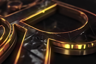 create luxury 3d diamond logo animation