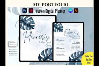 design custom digital planner and journal template for ipad