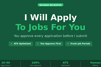 be your reverse recruiter and apply to jobs on your behalf